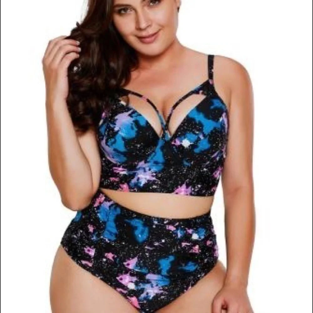 2 Piece Set Push Up High Waist Swimsuit